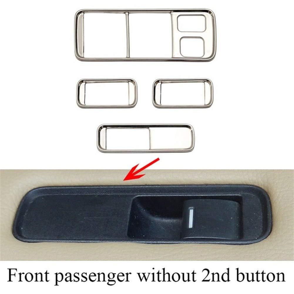 Autodekoration Edelstahl-Innentür Armlehne Fenster-Schalter Tasten Abdeckung Borte gepasst for CRV CRV 3. Generation 2007 2008 2009 2010 2011(EU mirror silver set) von CrUzex