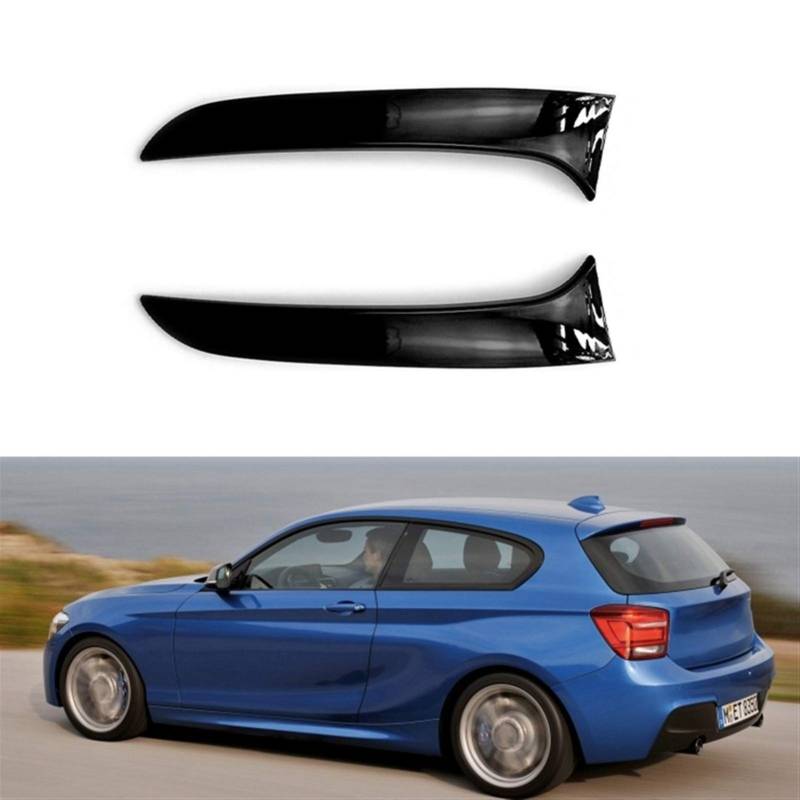 Autodekoration Hinter hinten hinter dem Fenster Spoiler Seitenstreifenabdeckung TRIM Kompatibel mit BMW 1 Series F20 F21 2012-2019 Exterior Refit Kit von CrUzex