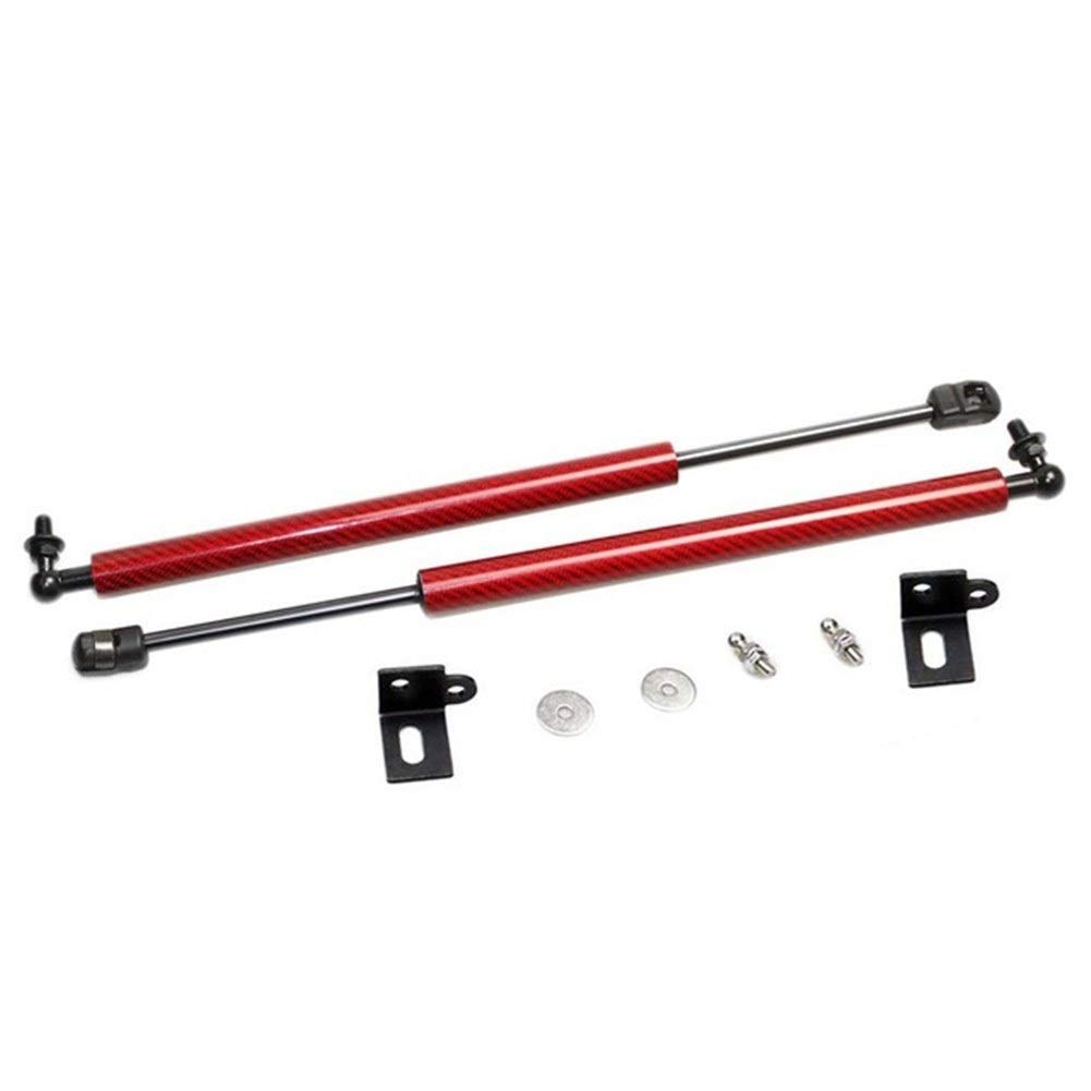 Autodekoration Kompatibel mit Hyundai Elantra AD Kompatibel mit Hyundai Avante 2015-2019 Auto Fronthaube Motorhaube Modify Gas Struts Federlift Shock Dämpfer(Red carbon fiber) von CrUzex