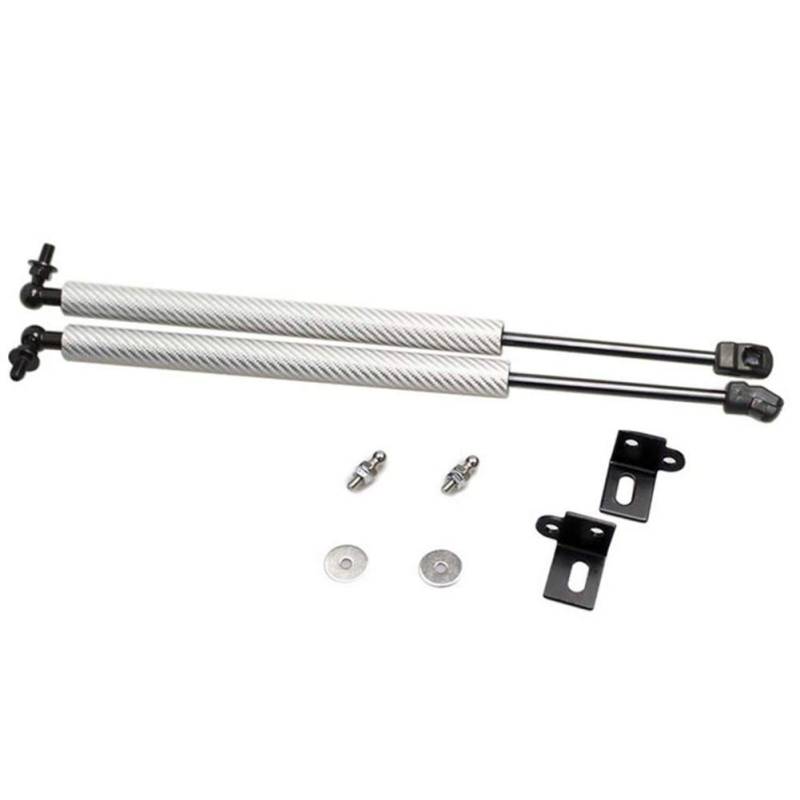 Autodekoration Kompatibel mit Hyundai Elantra AD Kompatibel mit Hyundai Avante 2015-2019 Auto Fronthaube Motorhaube Modify Gas Struts Federlift Shock Dämpfer(Silver carbon fiber) von CrUzex