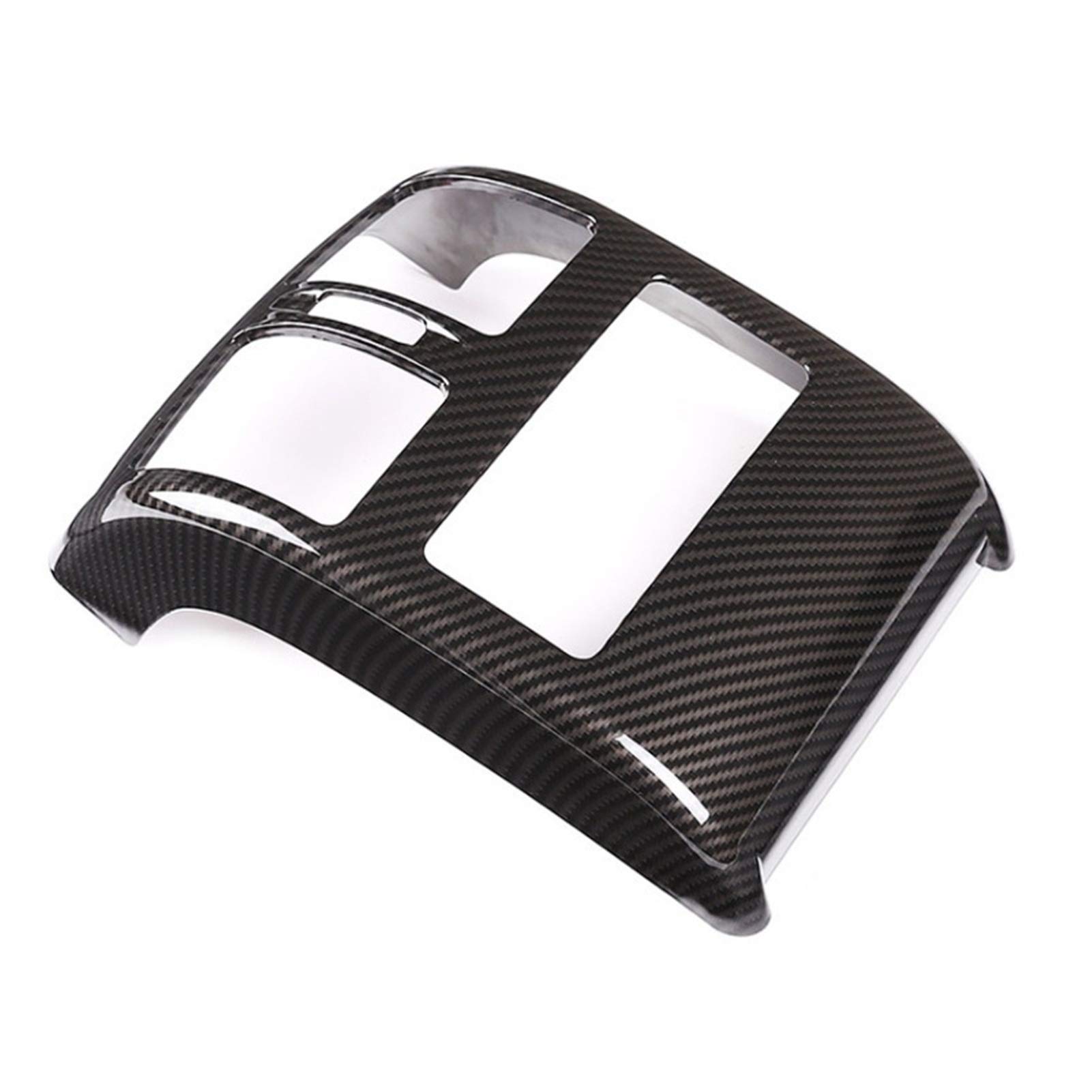 Autodekoration Kompatibel mit Mercedes Benz GLK X204 2008-2015 Auto Carbon Textur Center Console Hinterer Klimaanlage Entlüftungsauslassabdeckung Schutzbesatz(Carbon Texture) von CrUzex
