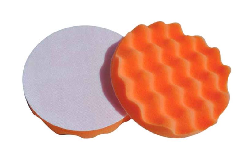 Craft-Equip Basic 180mm Polierschwamm orange gewaffelt Auto Polierpad Pflege Pad von Craft-Equip