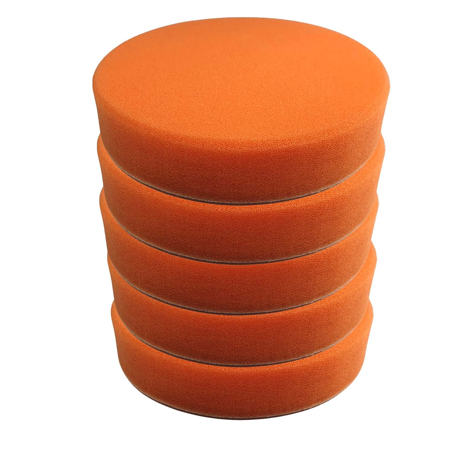 Craft-Equip Basic 5er Pack 180mm Polierschwamm orange glatt Auto Polierpad KFZ von Craft-Equip