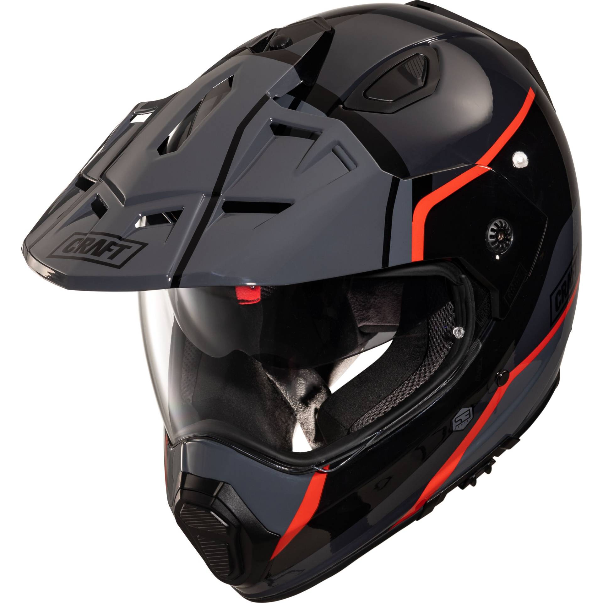 Craft Fiberglas Endurohelm Rot Dekor #24 S von Craft