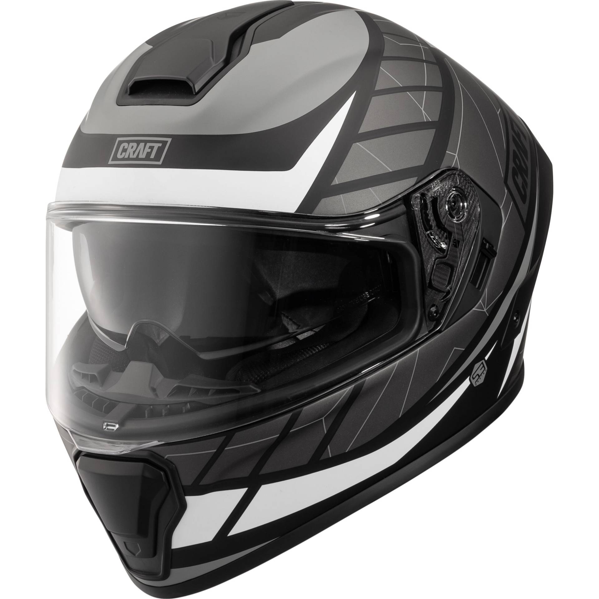 Craft Fiberglas Integralhelm Toursport Silber Dekor #24 L von Craft