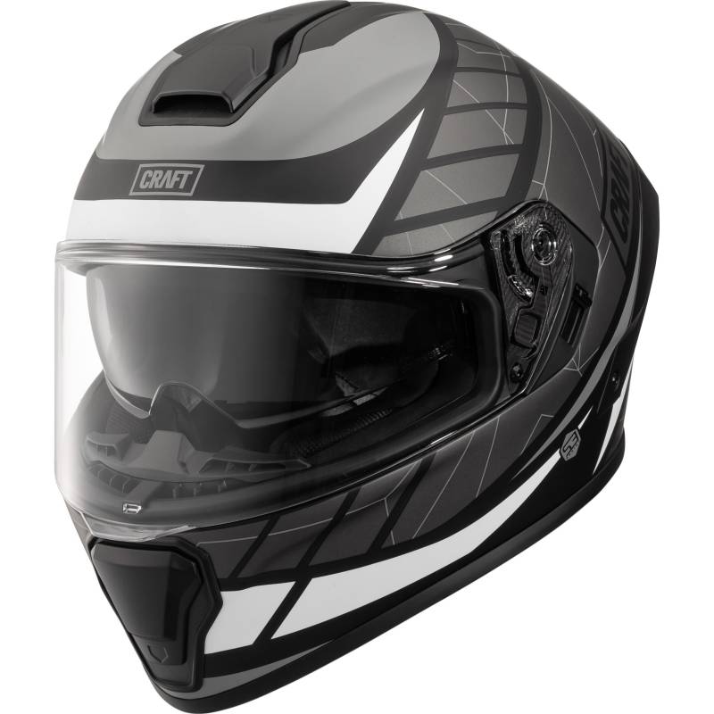 Craft Fiberglas Integralhelm Toursport Silber Dekor #24 M von Craft