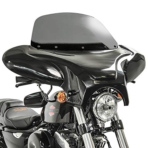 Batwing Windschild für Suzuki Intruder VL 800 Volusia Verkleidung rauchgrau von Craftride