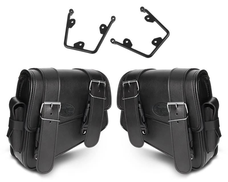 Craftride Set 2X Satteltaschen mit Halter für Harley Davidson Softail 18-24 Montana von Craftride