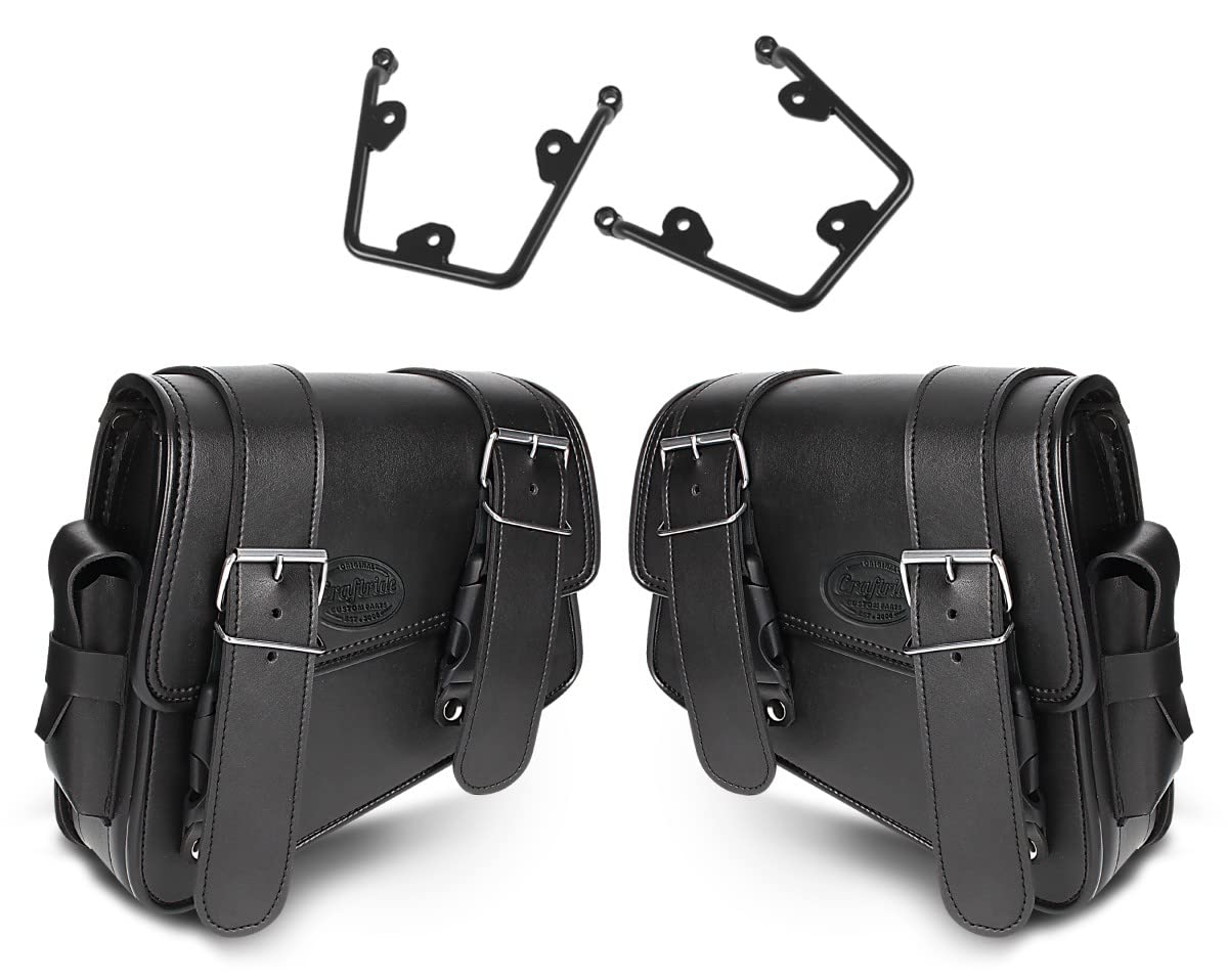 Craftride Set 2X Satteltaschen mit Halter für Honda Rebel 500 CMX 17-24 Montana von Craftride