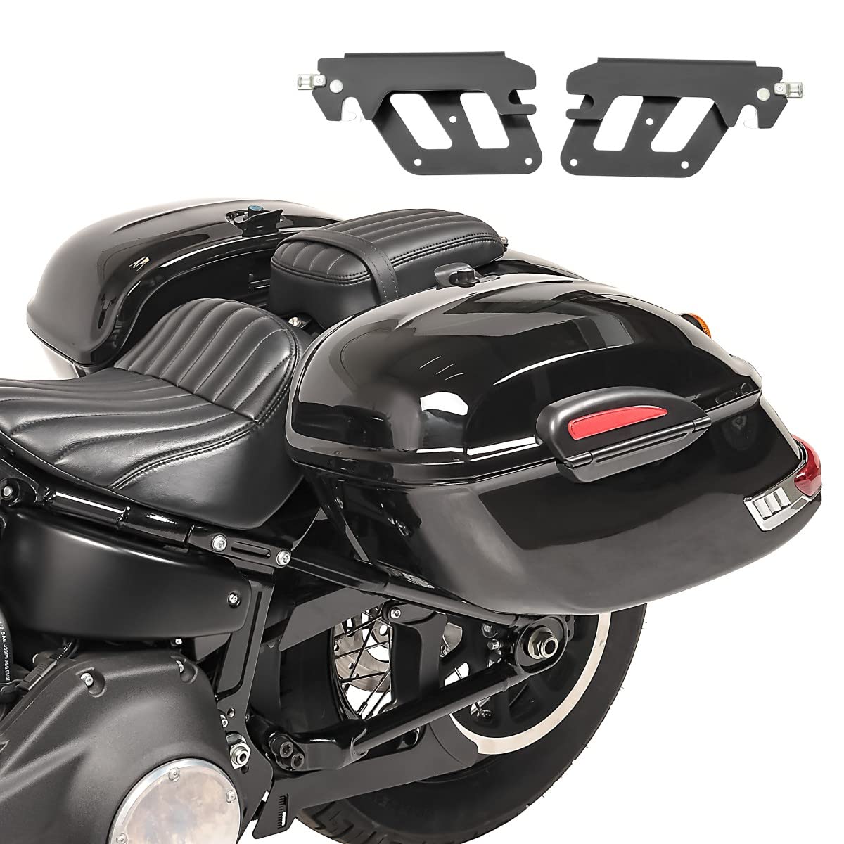 Craftride Set 2X Seitenkoffern mit Halter QL für Honda Rebel 1100 CMX 21-24 Delaware von Craftride