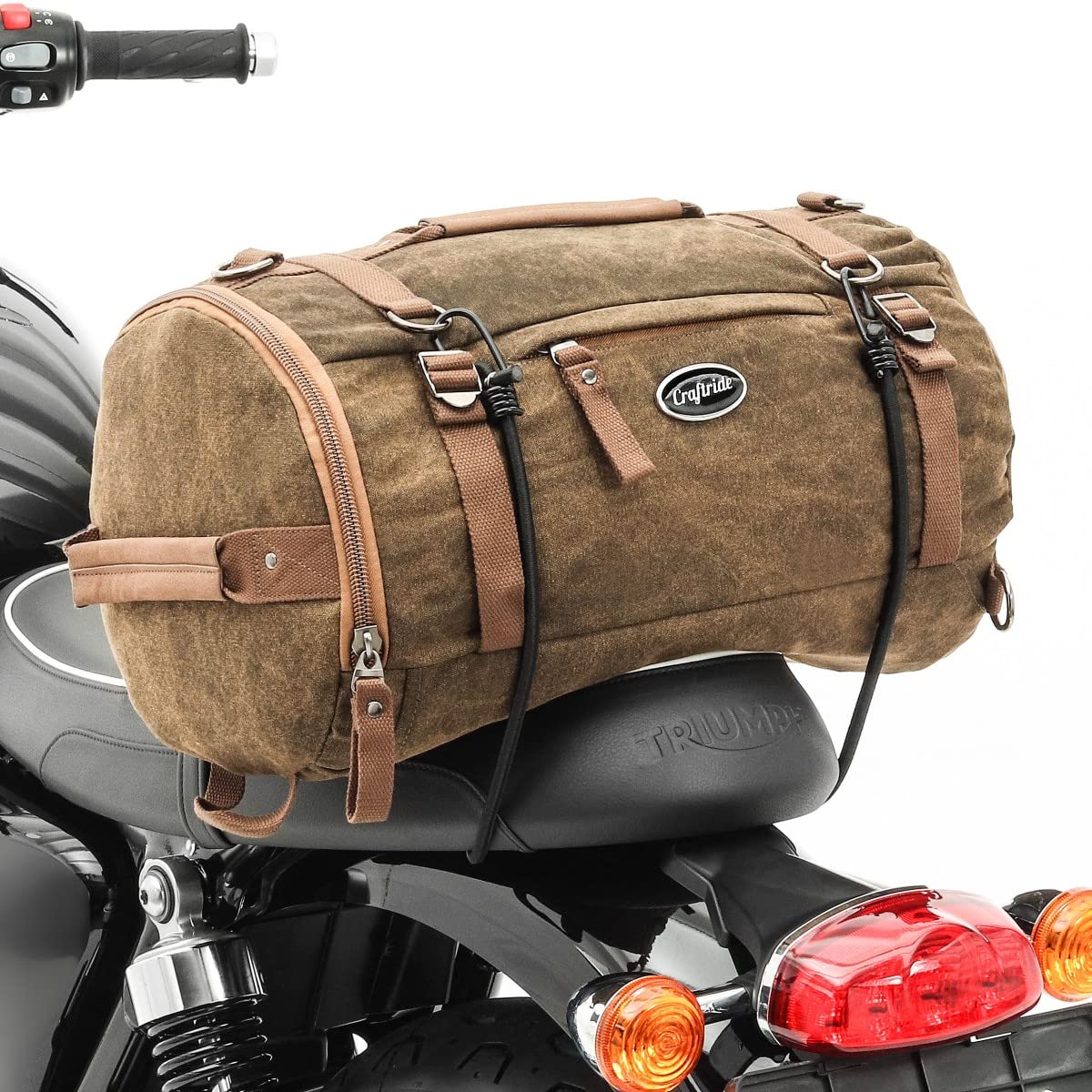 Hecktasche Vintage 25L für Ducati Scrambler Classic/Icon braun von Craftride