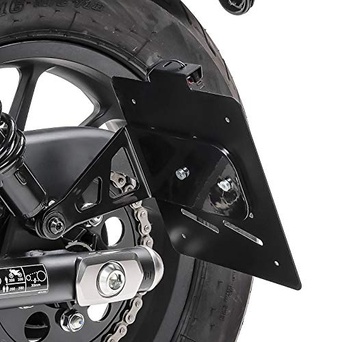 Kennzeichenhalter seitlich M Kompatibel für Honda Rebel 1100 2021 schwarz von Craftride