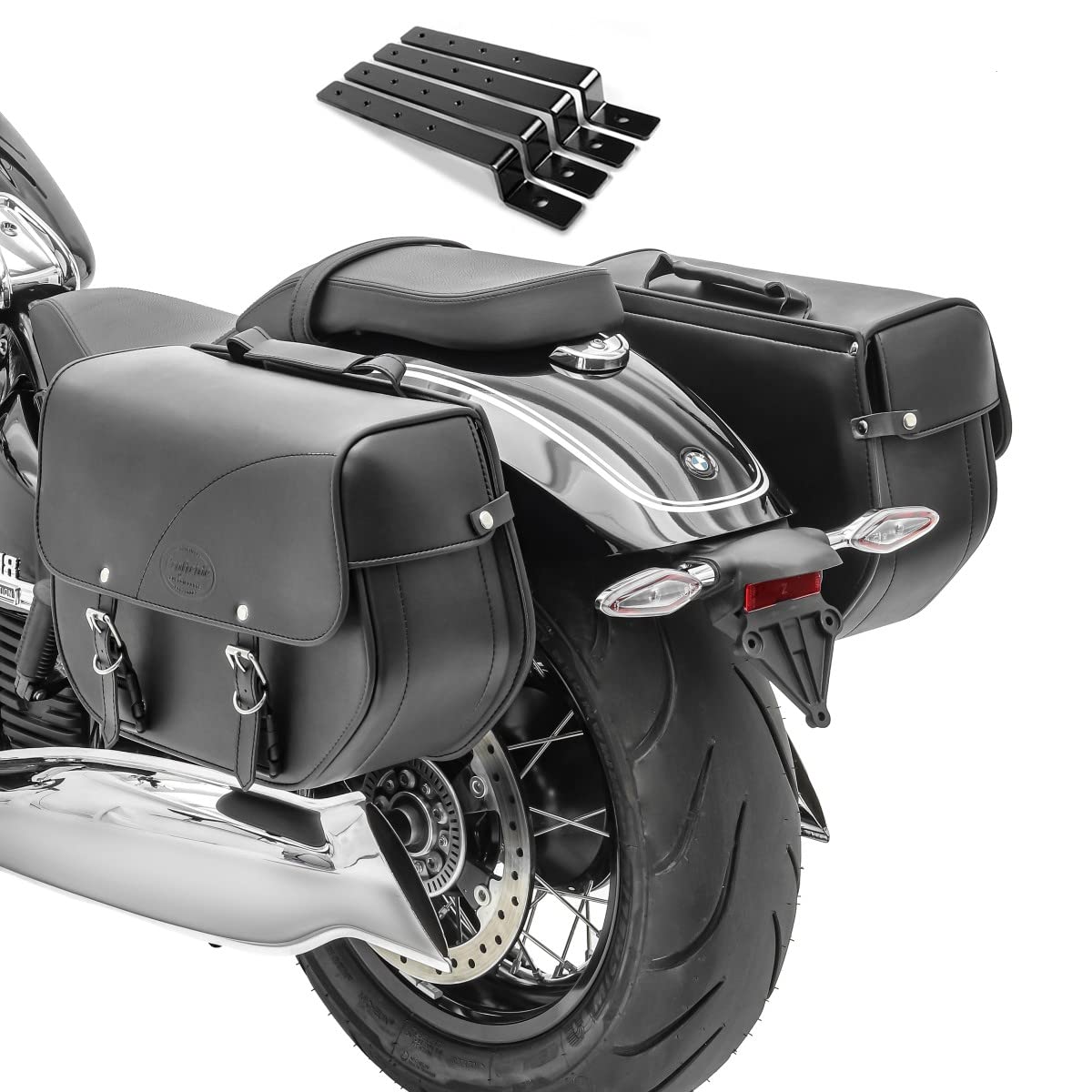 Satteltaschen 2x15l und Anbausatz Paar für Honda CA 125 Rebel, Rebel CMX 500, Shadow 750 Spirit/VT Black Spirit, Shadow VT 125/600/ 750 C, 1100 C2/ C3 Aero, VF 750 C Magna von Craftride