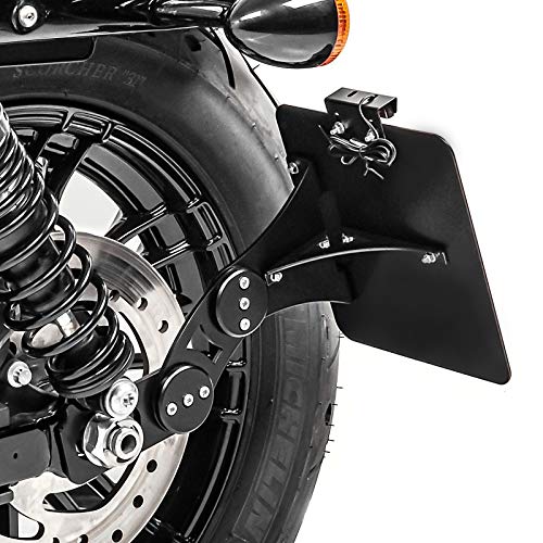 Seitlicher Kennzeichenhalter für Harley Davidson Sportster 883 R Roadster 04-15 schwarz von Craftride