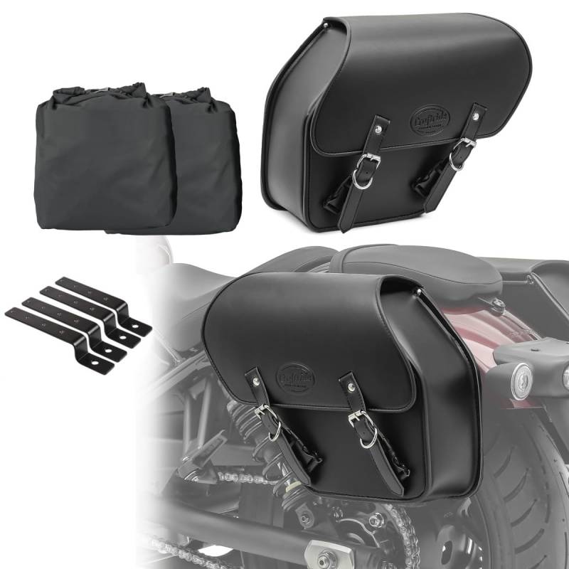 Set 2X Satteltasche + Haltesatz für Chopper/Custombike Fargo CB35838 von Craftride