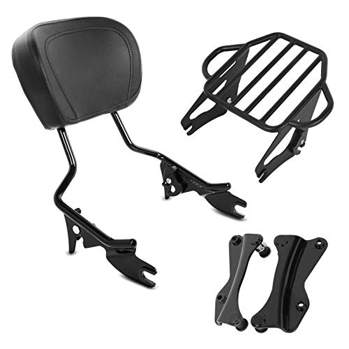 Sissybar + Gepäckträger KI für Harley Davidson Street Glide 14-22 schwarz von Craftride