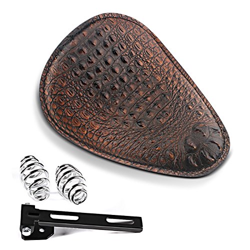 Solo Bobber Alligator Schwingsattel für Suzuki Intruder VL 1500/250 LC/VL 800 Volusia, Intruder VS 1400/ VS 600/ VS 750/ VS 800, LS 650 Savage, Marauder VZ 800 braun von Craftride