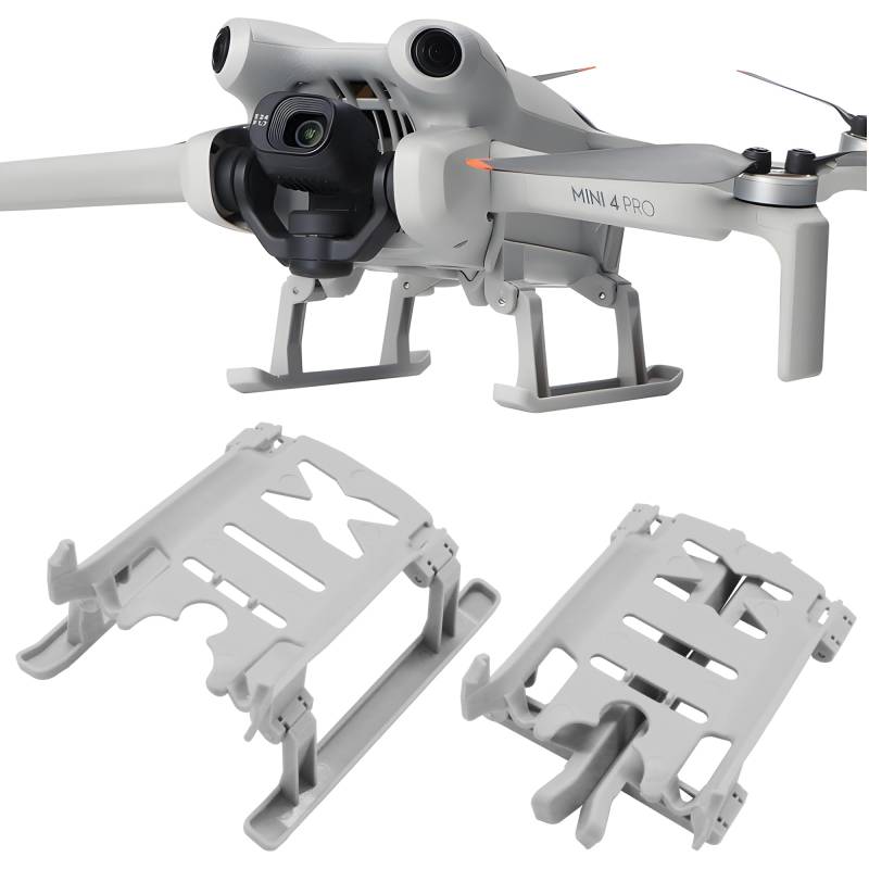 Craznick Mini 4 Pro Landefüße Erweiterte Fahrwerk Landegestell Faltbares Landing Gear Schnellverschluss-Verlängerungsbein für DJI Mini 4 Pro Fly More Combo Zubehör von Craznick