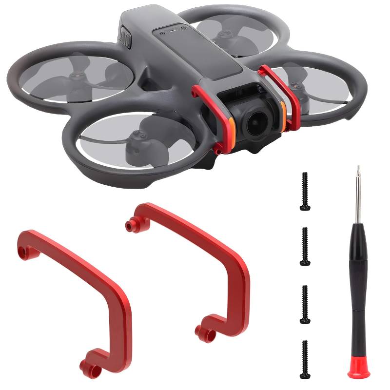 DJI Avata 2 Gimbal Stoßstange - Gimbal Bumper Guard Objektiv Schutz Anti Kollisions Schutz PTZ Schutzleiste für DJI Avata 2 FPV Drohnen Zubehör Rot von Craznick