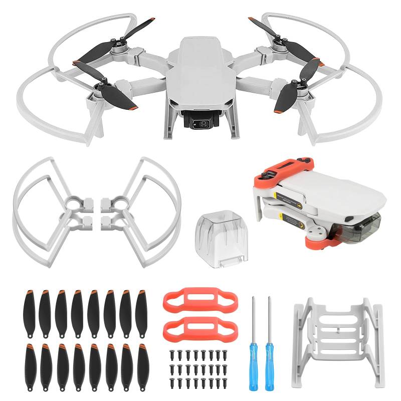 Leise Propeller für DJI Mini 4K/Mini 2 SE/Mini SE/Mini 2 Propellerschutz Landegestell Propellerhalterschutz Gimbal-Abdeckung Insgesamt 24 Stück Zubehoer für DJI Mini 4K 2 SE Drohnen-Zubehör-Set von Craznick