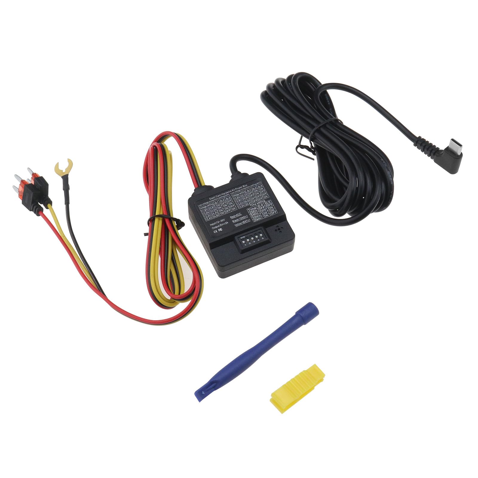 Create idea 1 Satz Dash Cam Hardwire Kit Fahrrekorder Netzkabel Niederspannungsschutz Netzkabel für Dashcam GPS-Stromversorgung Radarwarner von Create idea