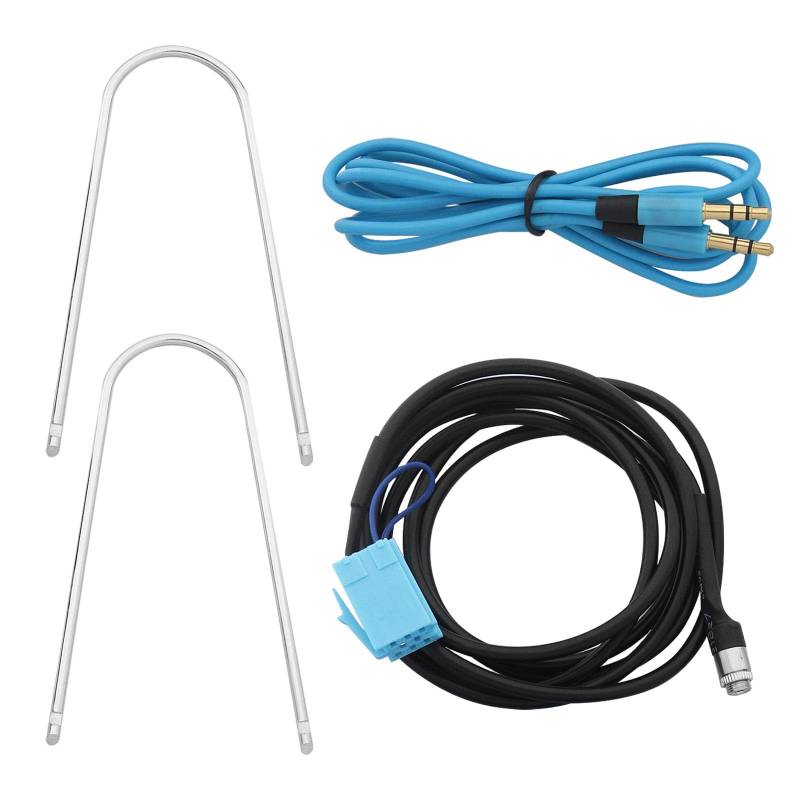 Create idea 2-teiliges Aux-In-Kabel für Autoradios 3,5mm Weiblicher Klinkenstecker und Männliches Klinkenkabel mit 2 Entfernungssätzen Kompatibel mit Delphi Kompatibel mit Bosch Auto FIAT 500 von Create idea