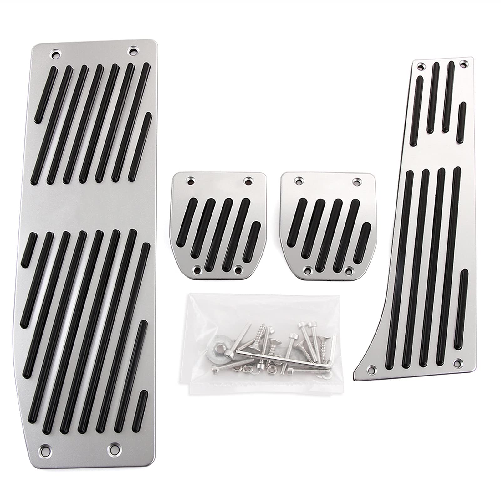 Auto Pedale Set, Auto Gasbremsfußpedale Pedalabdeckung Passend für BMW F30 F10 F20 E34 E39 E90 E60 E63 F12 E84 F25 1 3 5 6 x1 x3 x5 Serie LHD(Silver mt) von Crepundia