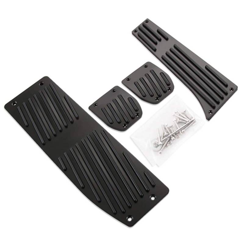 Auto Pedale Set, Autopedal geeignet für den Einsatz für BMW 3. Serie E30 E36 E39 E46 E87 E90 E91 E92 E93 X1 X4 Z4 M3 BEI MT Silber schwarz(Black Drill for MT) von Crepundia