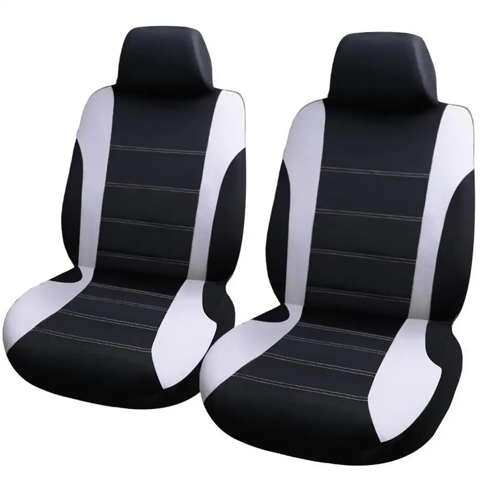 Crepundia Sitzbezüge, Autositzbezüge Komplettset Atmungsaktiver Autositzschutzbezug Fahrzeugsitzbezüge Universelles Autozubehör Auto-Styling(4pcs Black Gray) von Crepundia