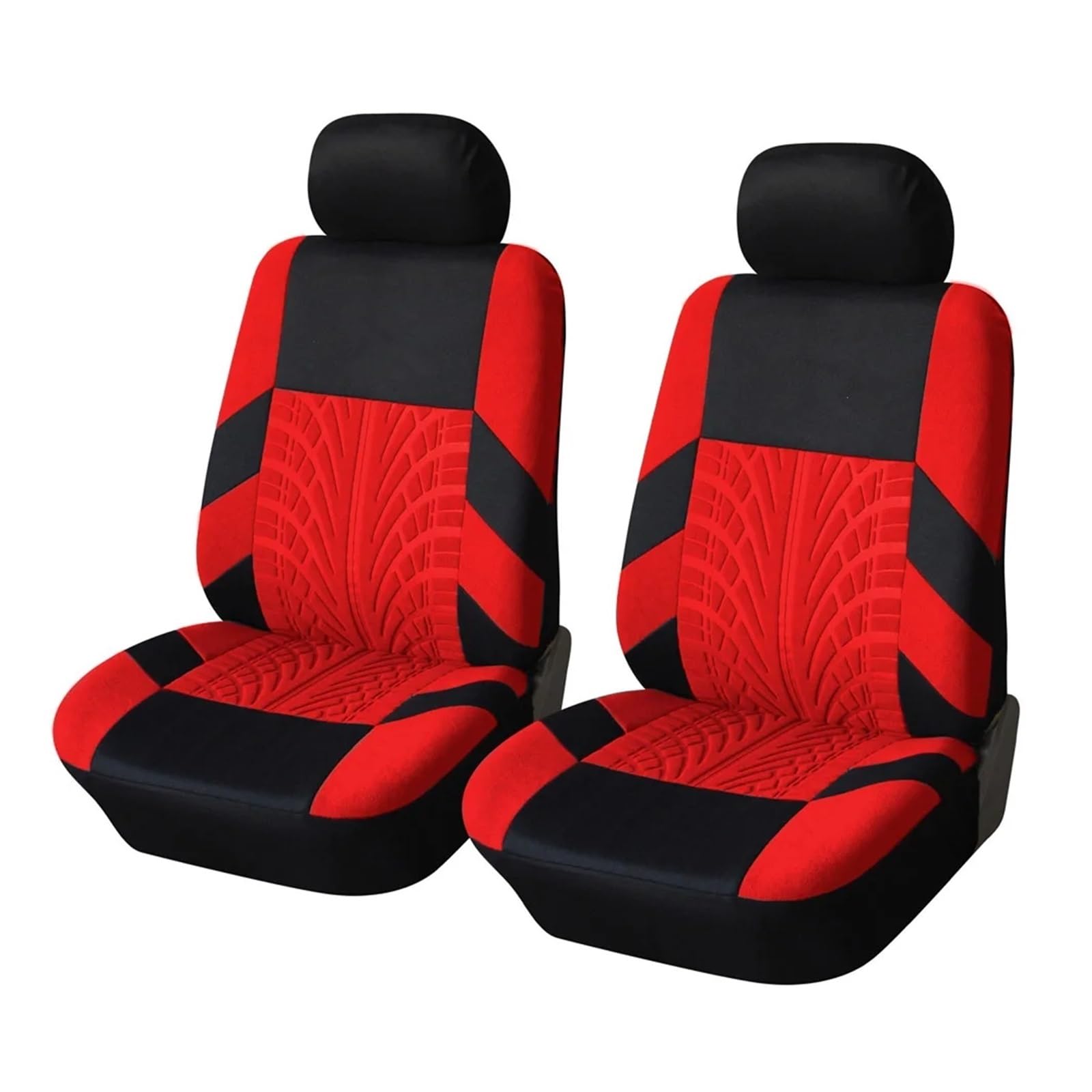 Crepundia Sitzbezüge, Autositzbezüge-Set aus Polyester, universell passend for die meisten Autos, LKW, SUV, Van, vorn und hinten, Schutz(Red-2Piece) von Crepundia