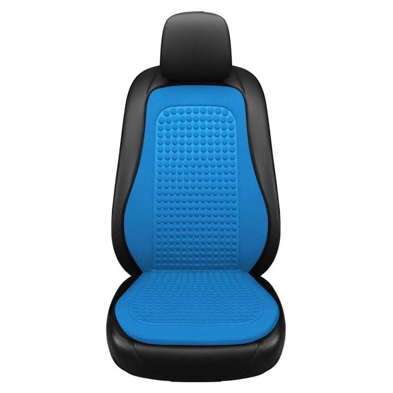 Crepundia Sitzbezüge, Sommerkühlendes Sitzkissen Atmungsaktive Autositzbezüge Bump Massage Autos Sitzbezug Universal Seat Protector Pad(Front Set Blue) von Crepundia