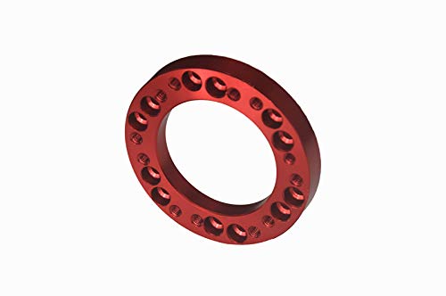 Lenkradnaben,Lenkradadapter Universell Universal-Lenkrad-Nabe 1/2 Zoll Spacer Lenkrad Hub Boss Kit Adapter Spacer schwarz/gold/silber/lila/rot(Red) von Crepundia