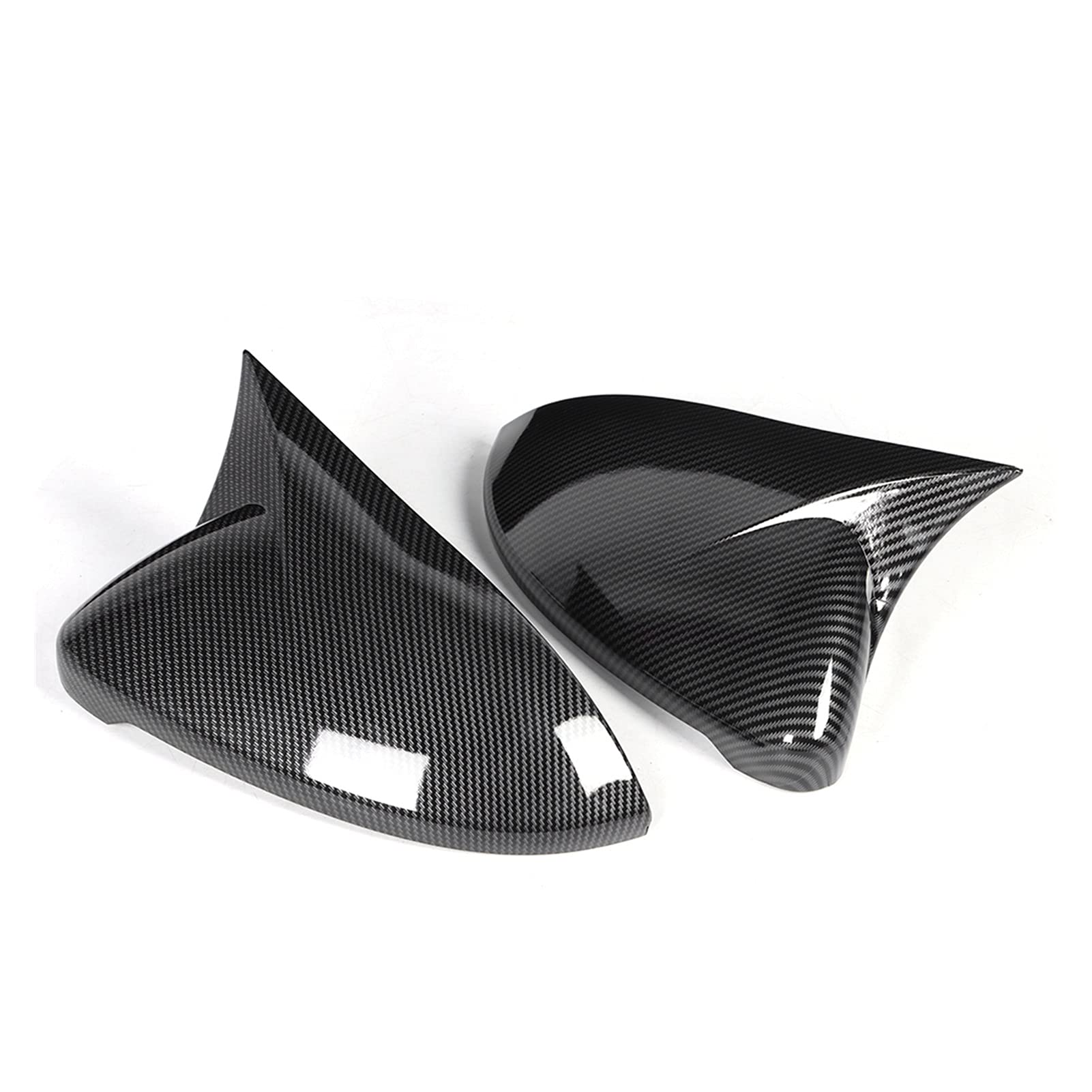 Rückspiegelkappe Ersatz-Rückspiegel-Abdeckungen, 1 Pair Carbon Fiber Stil Auto Seite Rückspiegel Abdeckungskappe Gehäuse ABS Passend für VW Golf MK7 7.5 R 2014 2015 2016 2017 2018 2019 2019 von Crepundia