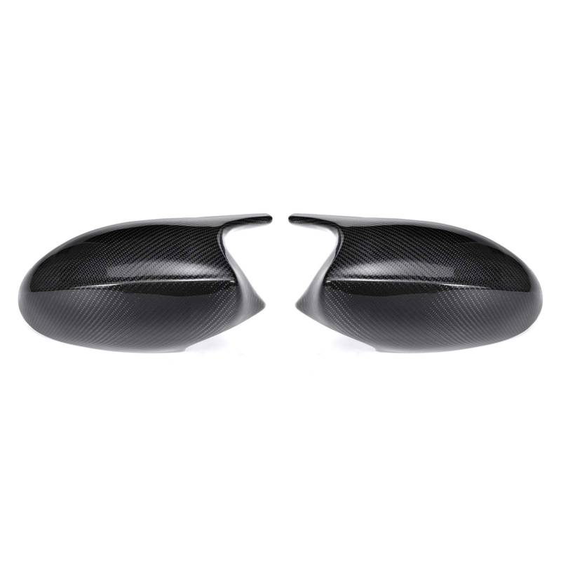 Rückspiegelkappe Ersatz-Rückspiegel-Abdeckungen, 2xMirror Abdeckung Auto-Seitentürrückseitenspiegel Abdeckkappe for BMW E90 E91 E92 E93 2005-2007 2006-2009 M3 Stil E80 E81 E87(Real Carbon Fiber) von Crepundia