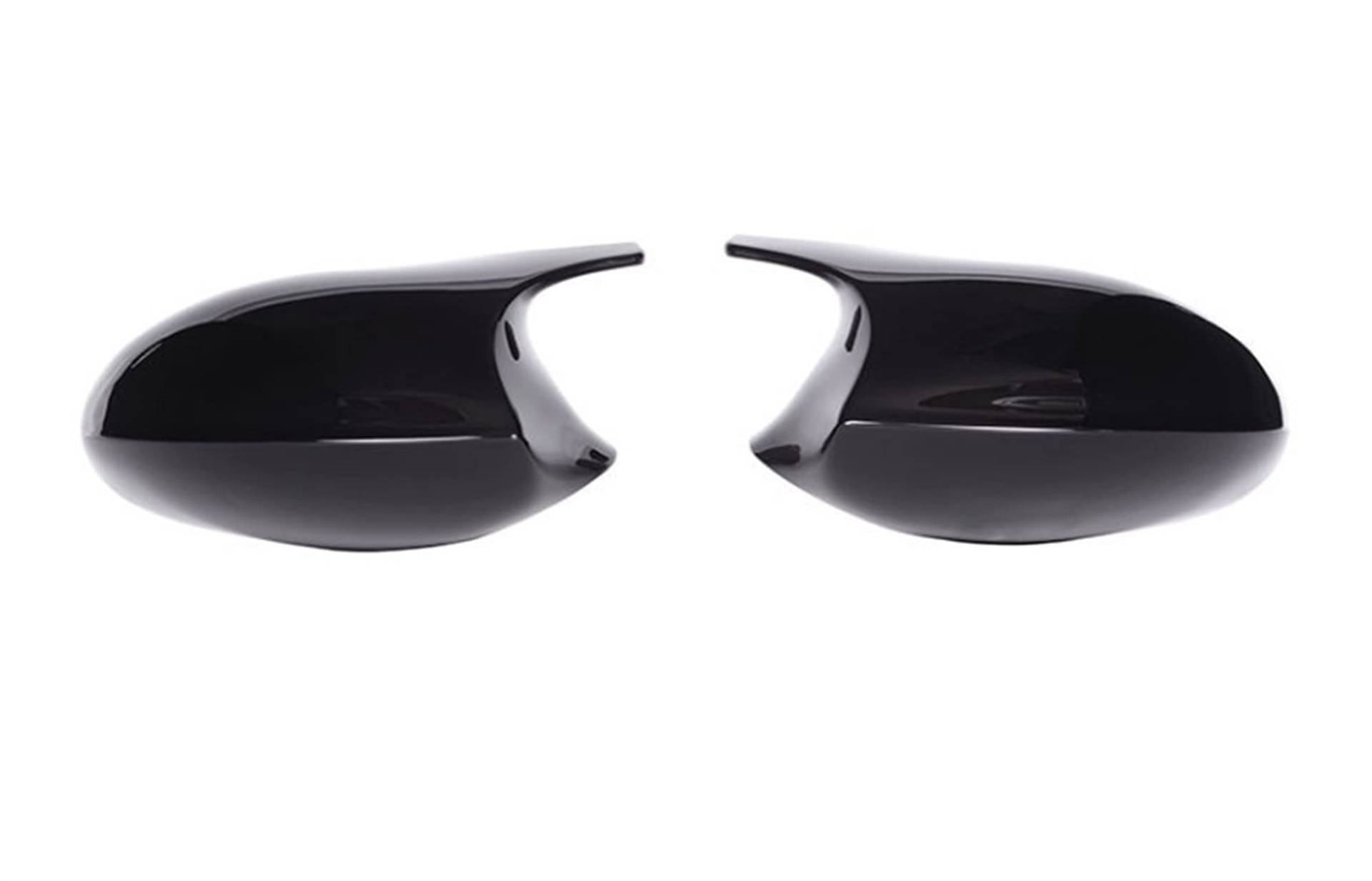 Rückspiegelkappe Ersatz-Rückspiegel-Abdeckungen, 2xmirror Cover Auto Seitentür Rückseite Spiegel Cover Cap Passend für BMW E90 E91 2005-2007 E92 E93 2006-2009 M3 E80 E81 E87(ABS Black) von Crepundia