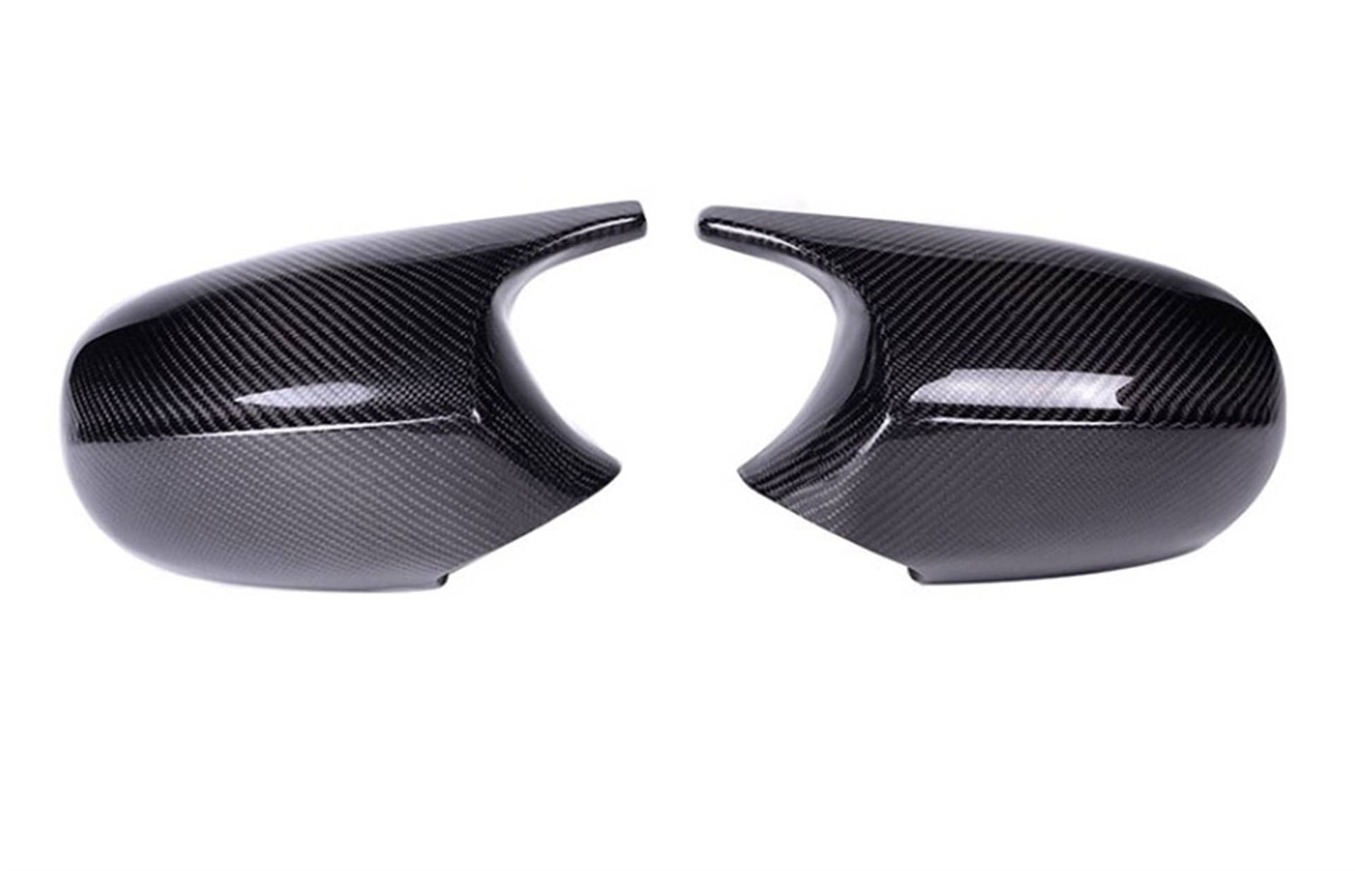 Rückspiegelkappe Ersatz-Rückspiegel-Abdeckungen, 2xmirror Cover Auto Seitentür Rückseite Spiegel Cover Cap Passend für BMW E90 E91 2005-2007 E92 E93 2006-2009 M3 E80 E81 E87(Carbon Fiber) von Crepundia