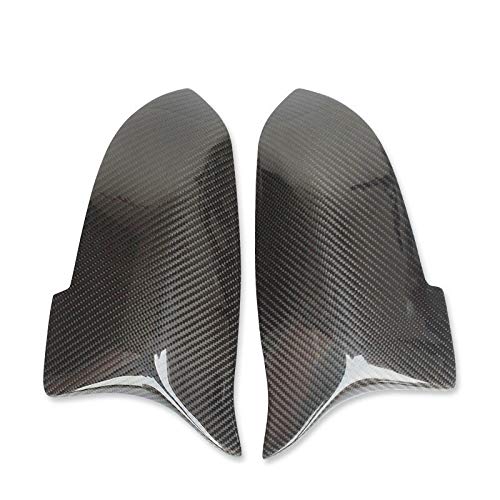 Rückspiegelkappe Ersatz-Rückspiegel-Abdeckungen, For BMW 5 6 7 Series F10 F18 F11 F06 F07 F12 F13 F01 2014 2015 2016 2 Stück Spiegelabdeckungen links rechts Seiten Rearviewspiegelabdeckung(Carbon Grai von Crepundia