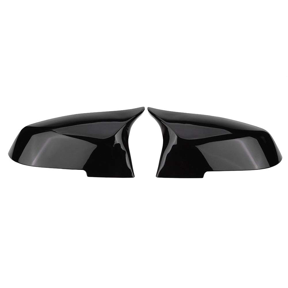 Rückspiegelkappe Ersatz-Rückspiegel-Abdeckungen, For BMW F20 F21 F87 F23 F30 F36 M2 X1 E84 Gloss Black Seitenspiegel Abdeckkappe Rück -M4 Stil(Bright Black) von Crepundia