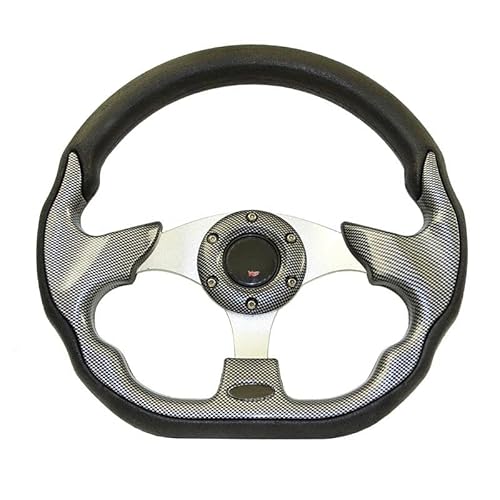 Universal Rennlenkrad,Drifting-Lenkrad, 12,5-Zoll-320mm Metall-Faux-Leder-Fahrzeug-Modifikation 6-Bolzen-Rennstil PU. Lederlenkrad(Carbon Fiber) von Crepundia