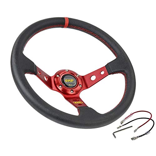 Universal Rennlenkrad,Drifting-Lenkrad, Auto-Modifikation Sport Lenkrad Universal 14 Zoll / 35 0MM PVC. Leder-Auto-Renn-Lenkräder(A) von Crepundia