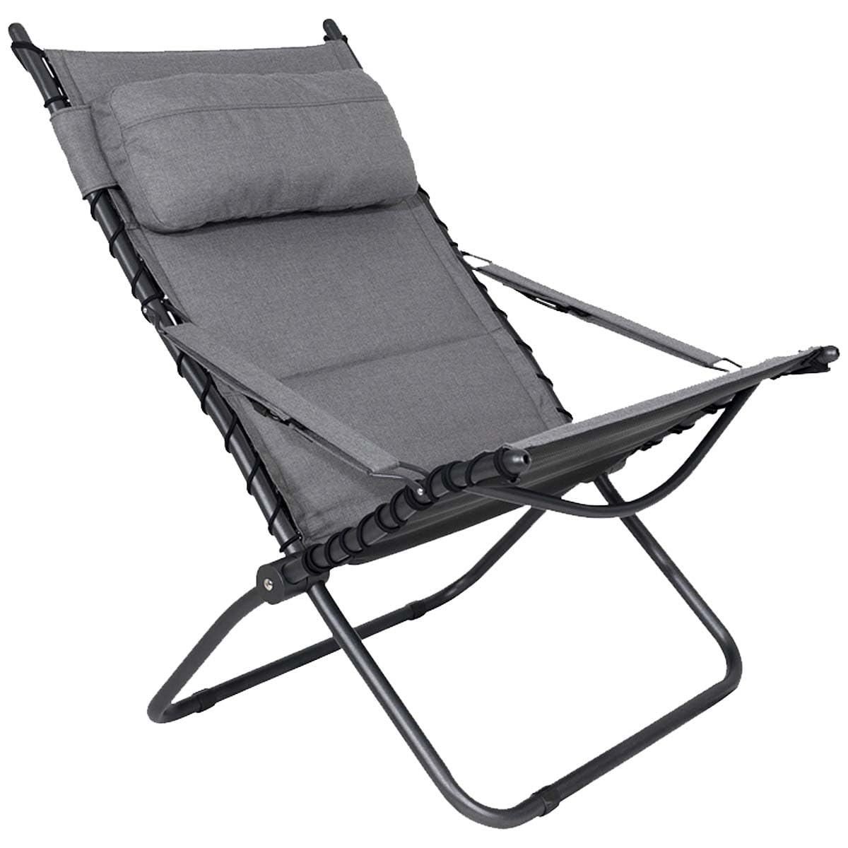 Crespo Campingstuhl AP 262 Tex Comfort Garten Liege Stuhl Lounger Klappstuhl Alu Hellgrau von Crespo