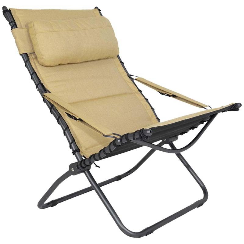 Crespo Campingstuhl AP 262 Tex Comfort Garten Liege Stuhl Lounger Klappstuhl Alu gelb von Crespo