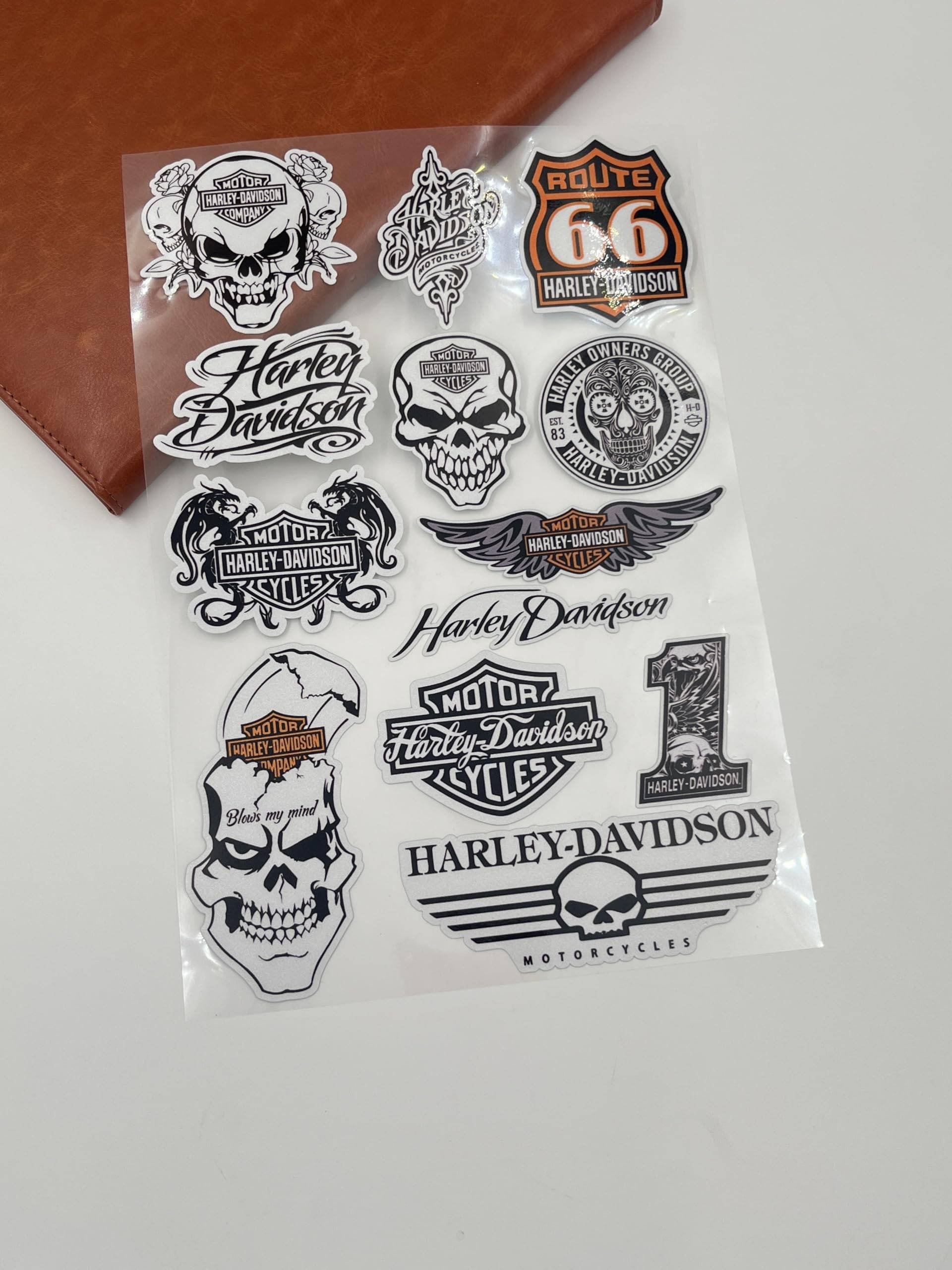 Cretassion Reflektierend Schädel Aufkleber Motorrad, Wasserdicht Totenkopf Aufkleber Motorrad Coole, Hochwertige Sticker für MotorräDer, Motorradhelm, Skateboard, Auto Und GeläNdemotorräDer Weiß von Cretassion