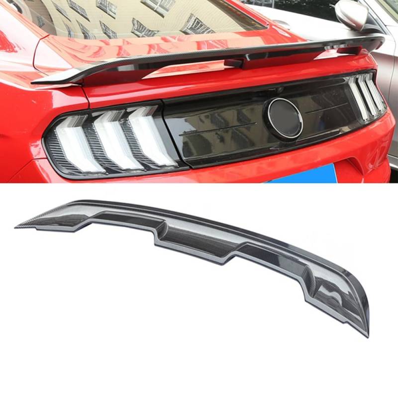 Crevyteg Hecktrunk Wing Racing Spoiler, Auto Heckspoiler Flügel, Einfache Installation ABS Leicht Auto Heckflügel Kompatibel für 2015-2022 Modelle GT500 Style von Crevyteg