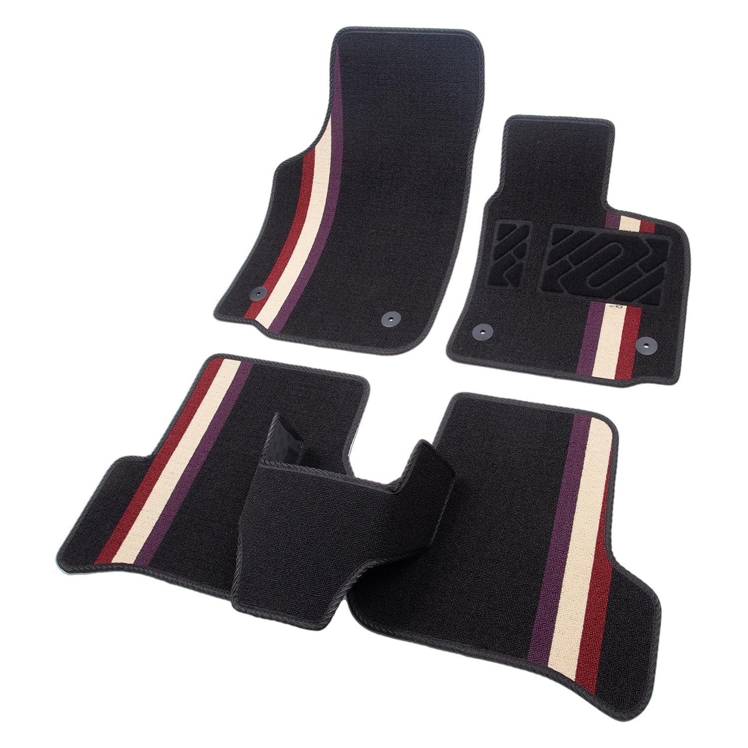 Crokomat Automatten passend für Seat Leon 2005–2012 MK2 – Deluxe-Veloursteppich, Auto-Fußmatten, Gummi-Rückseite, 5-teiliges Set, Autozubehör – für 2005 2006 2007 2008 2009 2010 2011 2012 von Crokomat