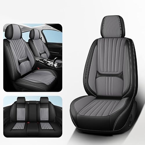 Cruetmo Autositzbezüge Universal passend für Mitsubishi Pajero 4 2 Sport Outlander XL ASX Montero Zubehör Lancer 9 10 Carisma Nappaleder Kissenschutz von Cruetmo