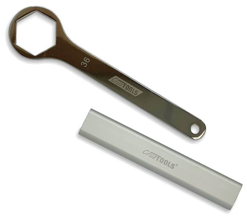 Cruztools AW36X 36 mm Achsenschlüssel mit Verlängerungsgriff für Harley-Davidson Pan America, H-D Baggers 08-Heute und Indian FTR von Cruztools