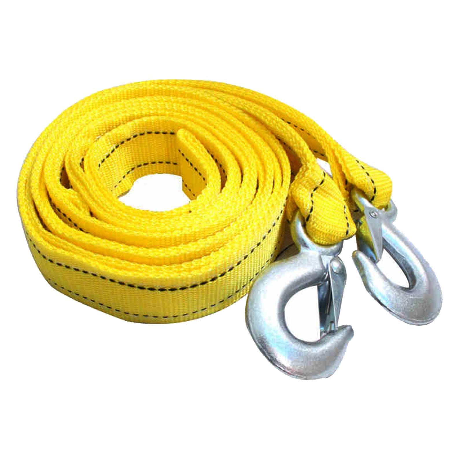 Abschleppgurt mit Haken, Auto Heavy Duty Recovery Rope, Hochfestes Nylon Recovery Abschleppgurt, Abschleppseil für Auto LKW Anhänger, Sicherung von Gegenständen, Bauernhofreinigung von Cryfokt