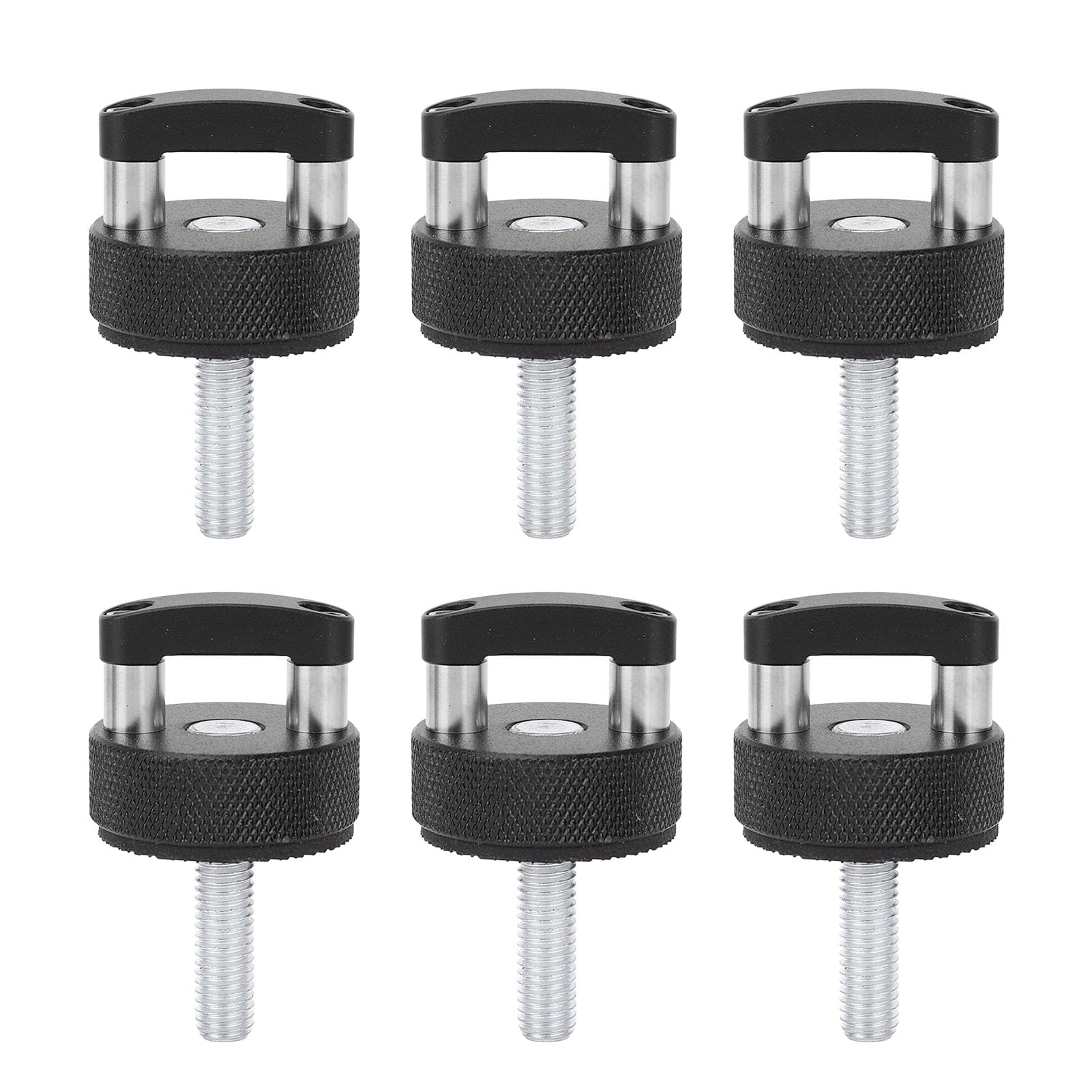 Cryfokt 6pcs Schnellveröffentlichungsrunde, Edelstahl -Billet Aluminium Hard Top Fastenel Complete Set mit D Ringersatz für JK 2007 Bis 2018, JL 2018 Bis 2022 und JT 2018 Bis 2022 (Black) von Cryfokt