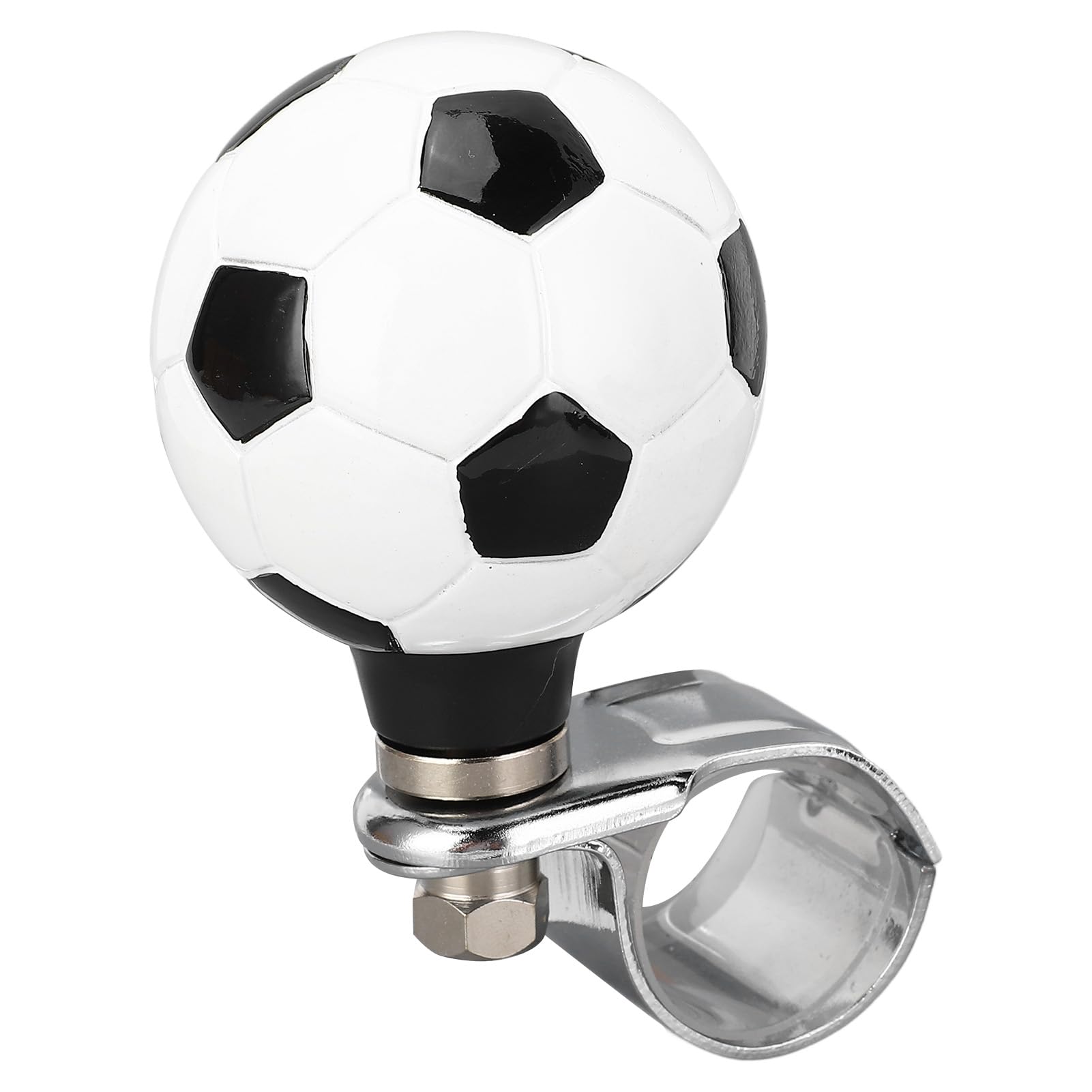 Cryfokt Lenkradknopf Im Fußball-Stil, Universeller Radknopf-Spinner, Ergonomischer Drehgriff-Helfer, Fahrhilfe für Autos, LKWs, Traktoren, Boote von Cryfokt